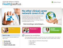 Tablet Screenshot of healthjobsplus.com